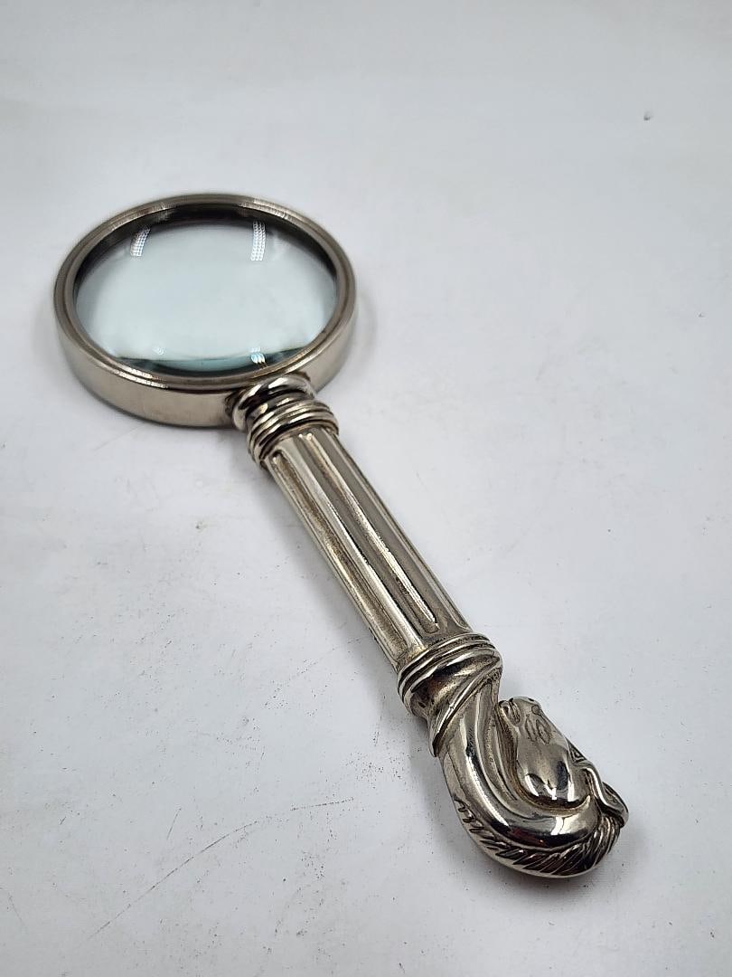 Gucci Italy Art Deco Magnifying Glass w/Horse L: 6.5" Italy (1 of 4)