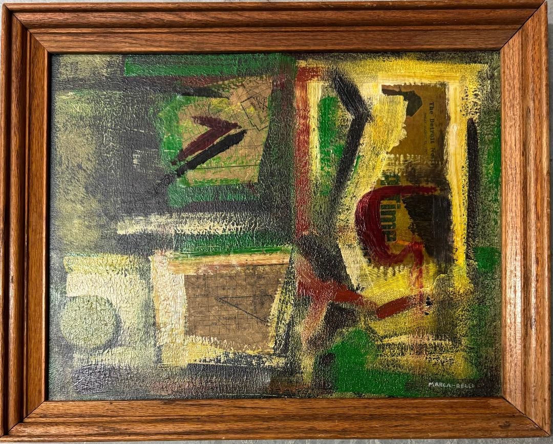 Conrad Marca-Relli (Attributed) Mixed Media Collage on Canvas (1 of 4)