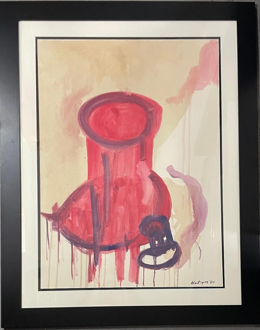 Grace Hartigan Watercolor on Paper 30" x 22" Fr: 38" x 30" No COA (1 of 2)