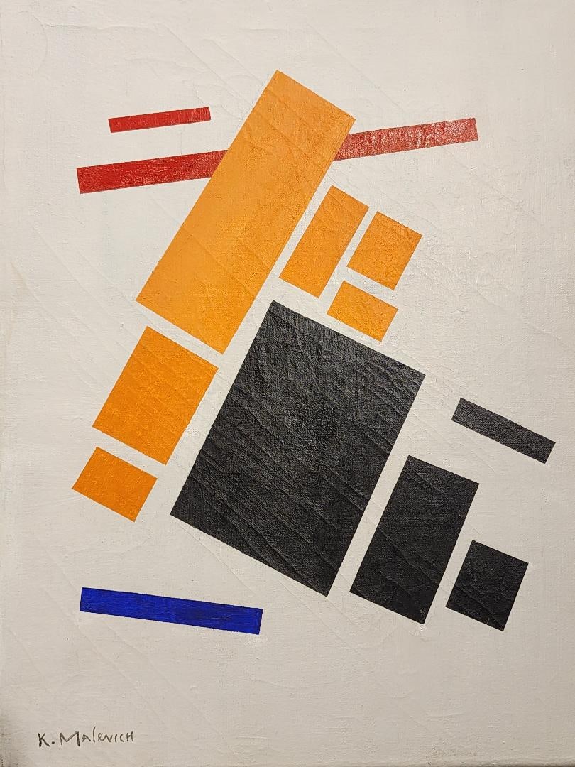 Kazimir Malevich (Attributed) Oil on Canvas Art: 16" x 12": No COA Shipping in USA $ 100. Kazimir Severinovich Malevich (February 1879 – May 1935) was a Russian avant-garde artist and art theorist, whose pioneering work and writing influenced the development