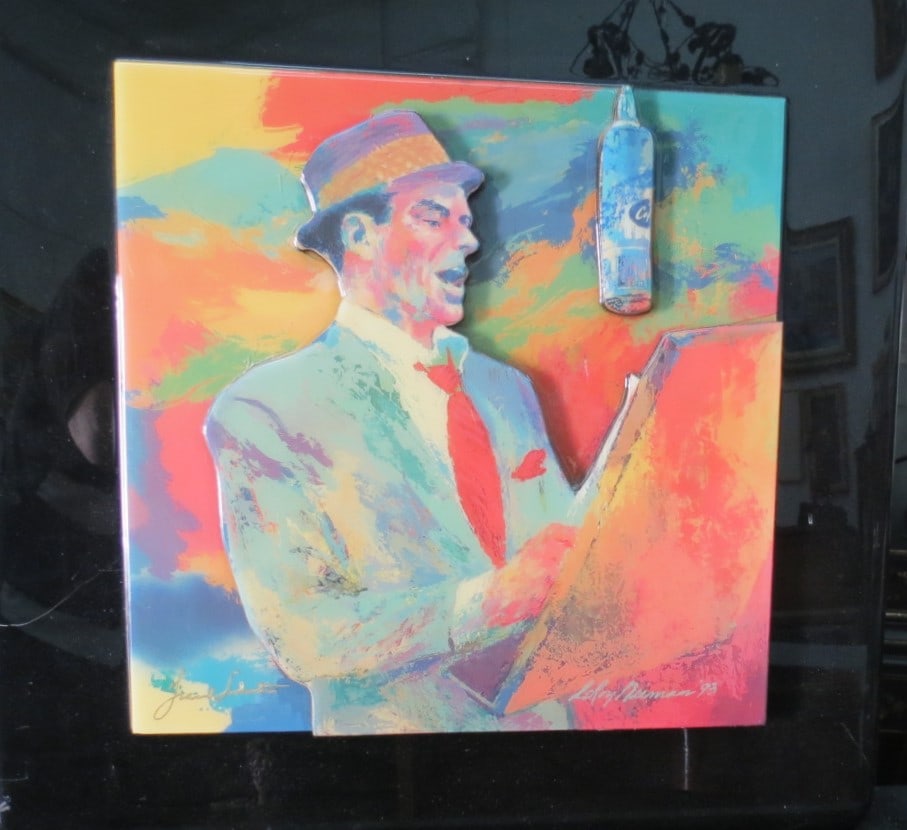 LeRoy Neiman Acrylic Collage Signed Painting of Frank Sinatra (1 of 8)