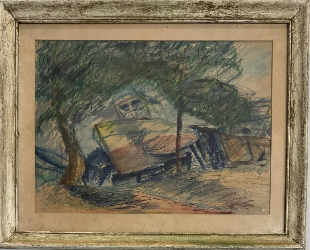 Hans Purrmann (Attributed) Watercolor on Paper Art: 11.2" x 15.2": No COA - Shipping in USA $ 120. Hans Marsilius Purrmann was a German artist. He was born in Speyer where he also grew up. He completed an apprenticeship as a scene painter and interior decorator, and