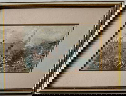 Albert Goodwin (Attributed) Gouache on Paper Art: 5" x 8": No COA - Shipping in USA $ 80. Albert Goodwin RWS was an English landscapist specialising in watercolours. His work shows the influences of Turner and the Pre-Raphaelite Brotherhood. Goodwin was born