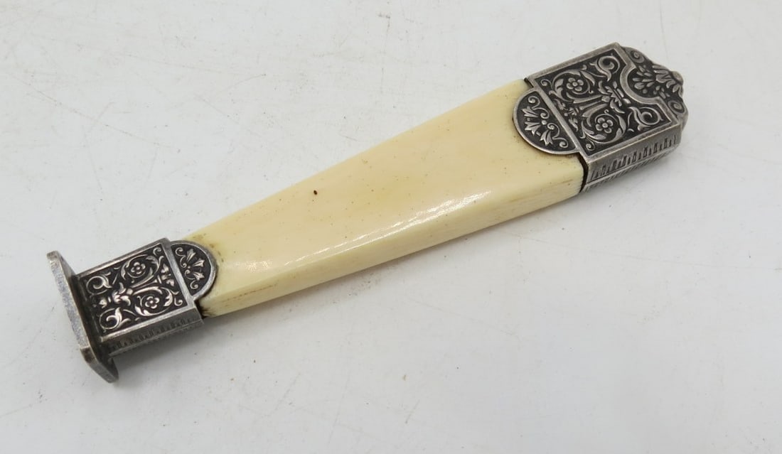 Antique Sterling European Seal 3" x 1.5": Shipping in USA $ 20.