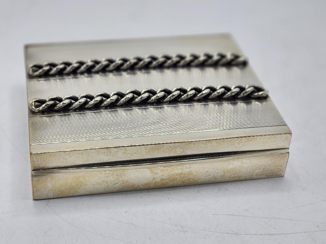 Jean Despres Art Deco Silverplated Box 5.7" x 4.3" France (1 of 4)