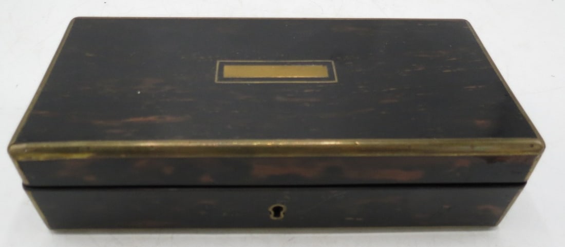 Macassar Ebony Jewelry Box H: 2" W: 7" D: 3" (1 of 3)