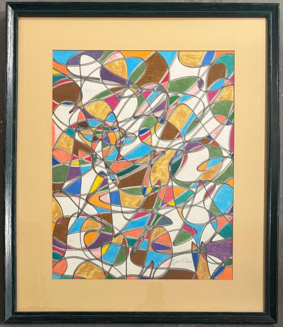 Ejler Bille (Attributed) Oil and Chalk on Paper Art: 20" x 16": No COA - Shipping In - House available - Ejler Bille (6 March 1910 – 1 May 2004) was a Danish artist. Ejler Bille was born in Odder, Denmark. He was the son of Torben Holger Bille and Anna Kirstine