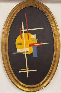 Ilia Grigorevich Chasnik (Attributed) Oil on Canvas Art: 29" x 17.5 NO COA: Frame: 33" x 21" Shipping In - House available. From 1917 to 1919, Chashnik studied art with the local artist Iurii (Yehuda) Pen before moving to Moscow in 1919 to attend the newly-opened VKhUTEMAS [H