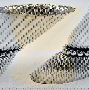 Josef Hoffmann Art Deco Silverplated Centerpiece  H: 5" D: 5.3": Shipping In - House available - The Wiener Werkstatte (engl.: Vienna Workshop), established in 1903 by Koloman Moser and Josef Hoffmann, was a production community of visual artists in Vienna, Austria