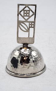 Josef Hoffmann Art Deco Silverplated Bell H: 4" Diam: 2": Shipping In - House available - Josef Hoffmann (15 December 1870 - 7 May 1956) was an Austrian architect and designer. He was among the founders of Vienna Secession and co-establisher of the Wiener We