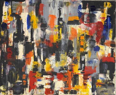 Charles Henry Alston (Attributed) Oil on Canvas Art: 20" x 24": No COA - Shipping In - House available - Charles Alston was an American painter, sculptor, illustrator, muralist and teacher who lived and worked in the New York City neighborhood of Harlem. Alston wa