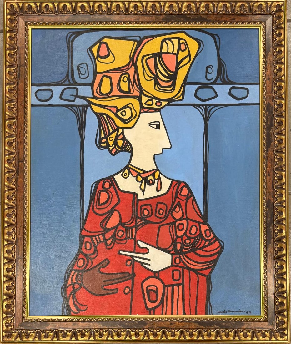 Cundo Bermudez 1987 Oil on Canvas Art: 30" x 24" Cuba (1 of 4)