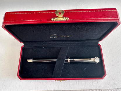 Cartier  Roadster Twist Ballpoint Pen Gemstone Black France w/ Box: Shipping In - House available -