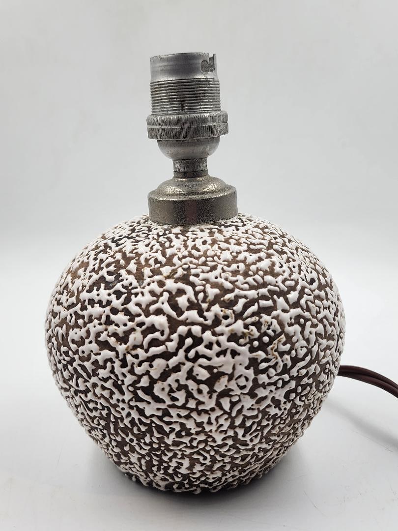 Jean Besnard Art Deco Ceramic Lamp H: 6.3" Diam: 5" France (1 of 3)
