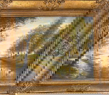 Hans Bachmann Oil on Canvas Art: 20" x 14" Swiss: No COA - Shipping In - House available -. Hans Bachmann was a Swiss painter best known for his alpine landscapes and village scenes.