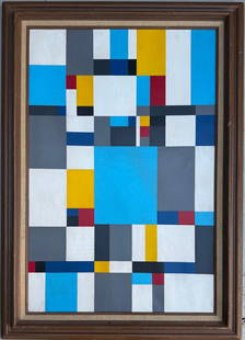 Charmion von Wiegand (Attributed) Oil on Canvas Art: 30" x 24": Shipping In - House available - Charmion von Wiegand (1896–1983) was an American journalist, abstract painter, writer, collector, benefactor and art critic. She was the daughter of Inez Royce, an ar