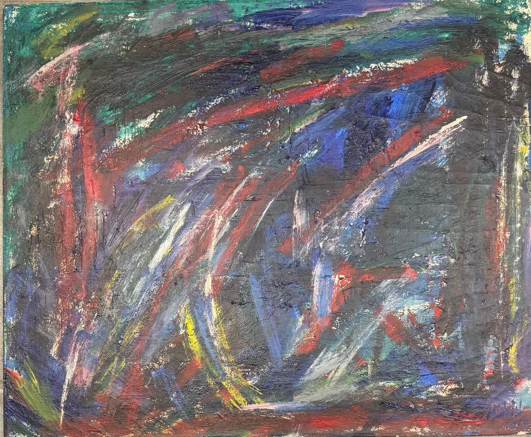 Orhon Mubin 1969 (Attributed) Oil on Canvas Art: 20" x 24" Unframed (1 of 15)