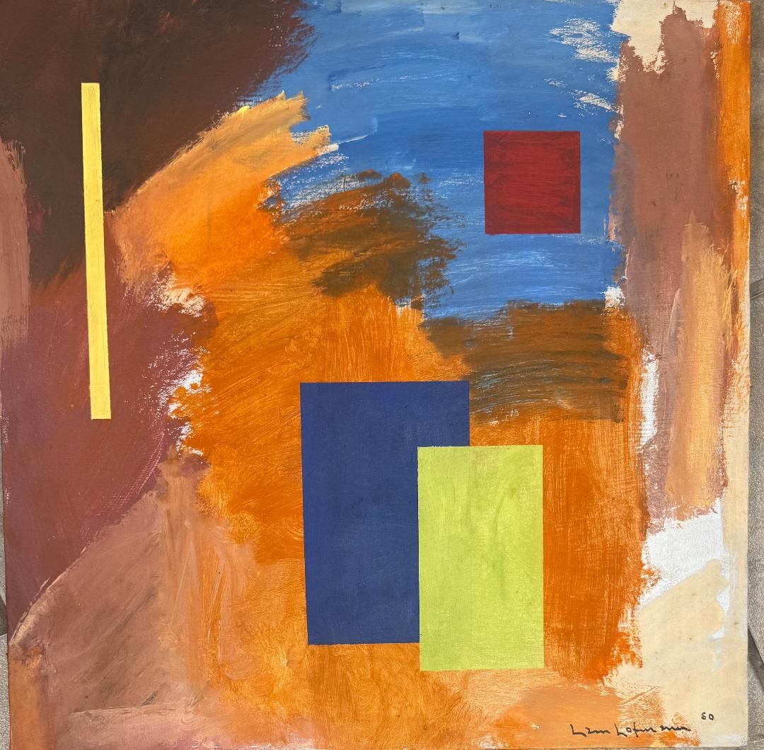 Hans Hofmann (Attributed) Oil on Canvas Art: 20" x 20" No COA: Shipping in - House available. Hans Hofmann was a German-born American painter, renowned as both an artist and teacher. His career spanned two generations and two continents, and is considered to have