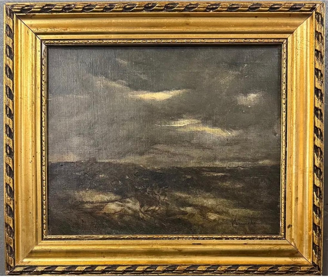 Constant Permeke (Attributed) Oil on Canvas Art: 10" x 12" Frame: 13" x 15" (1 of 4)