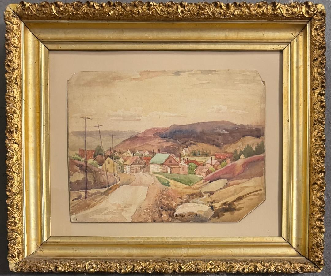 Blanche Lazell (Attributed) Watercolor on Paper Art: 9.5" x 12.5" No COA: Shipping in - House available. Frame: 16" x 19" Blanche Lazzell was an American painter, printmaker and designer. Known especially for her white-line woodcuts, she was an early modernist American arti