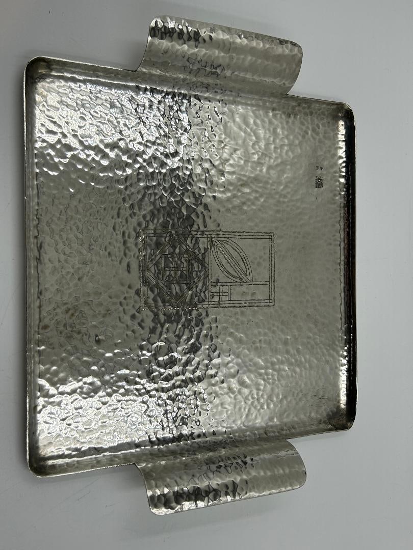 Josef Hoffmann Art Deco Silverplated Tray 8" x 8" Austria (1 of 4)