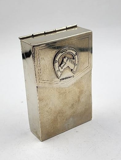 Hermes Paris Art Deco Silverplate Box 3.5" x 2" x 1" France (1 of 4)