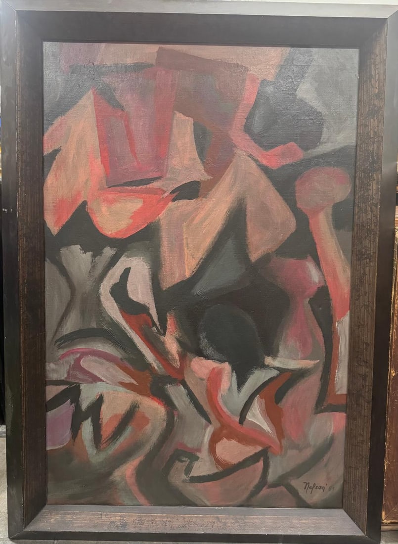 Leonard Nelson (Attributed) Oil on Canvas Art: 24" x 36" (1 of 4)