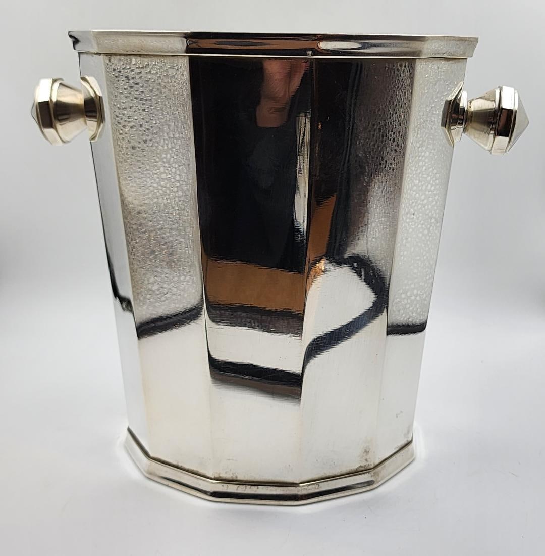 Christofle Champagne Bottle Bucket H: 8" W: 9" France (1 of 4)