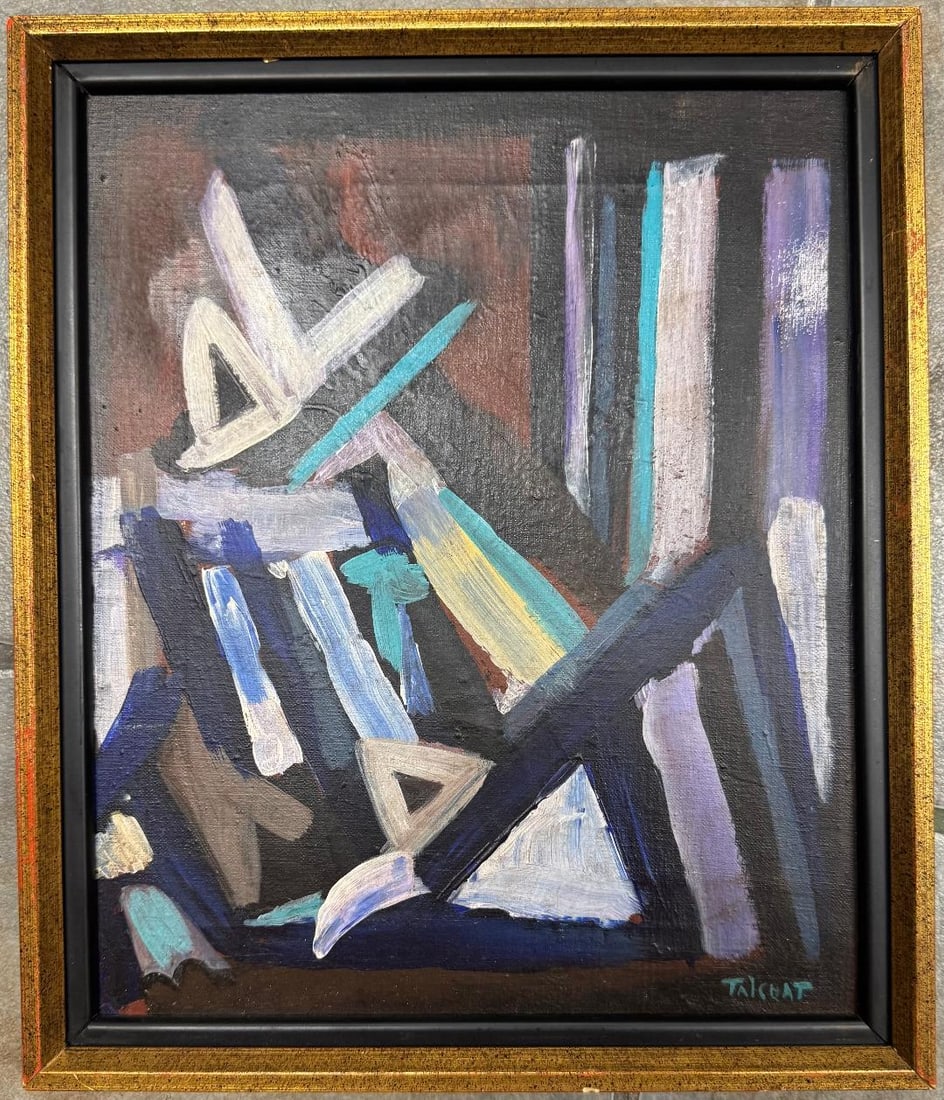 Pierre Tal-Coat (Attributed) Oil on Canvas Art: 12" x 10"Frame: 13" x 11" (1 of 3)