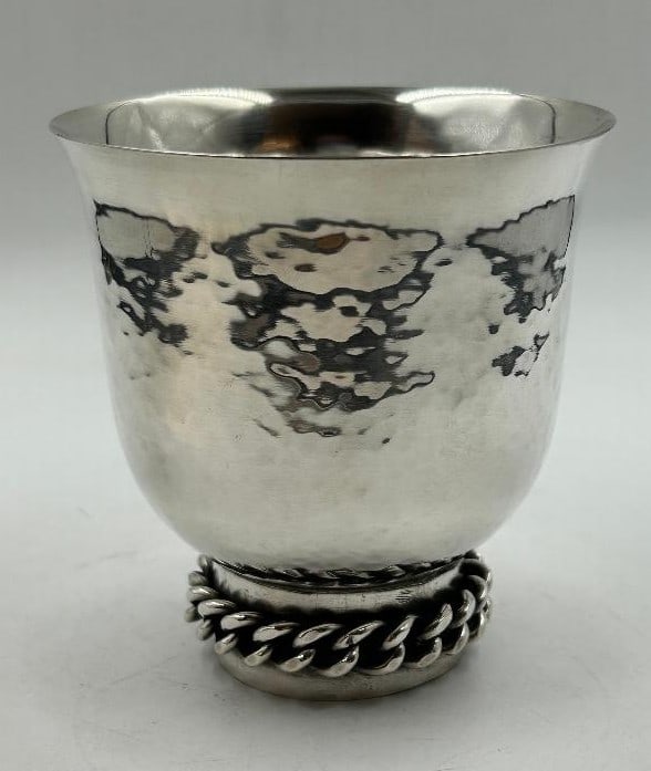 Jean Despres Art Deco Silverplated Centerpiece/ Vase  H: 3.8" Diam: 3.5" France (1 of 3)