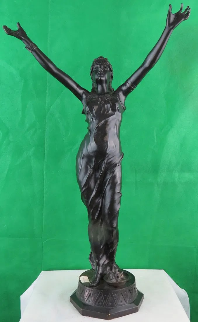 French Bronze Signed E.H.Teder, "Salambo" C.1920 H: 21" (1 of 8)