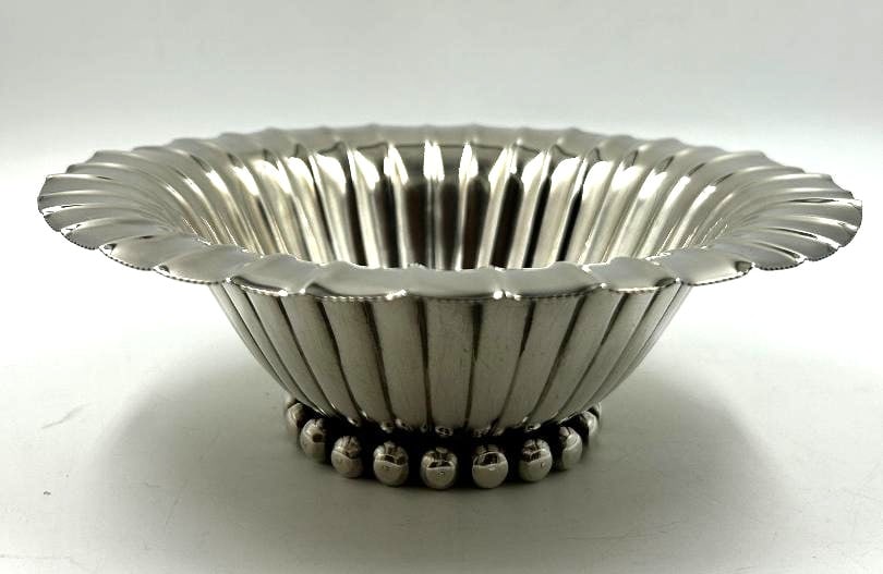 Jean Despres Silverplated Art Deco Centerpiece H: 2" Diam: 6.2" France (1 of 4)