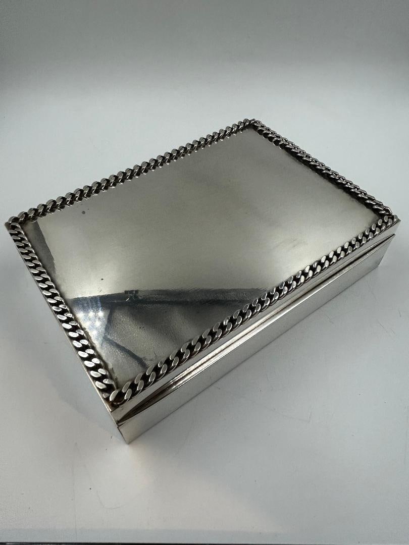 Jean Despres Silverplated Art Deco Box 1.3" x 9"x 5.3" France (1 of 4)