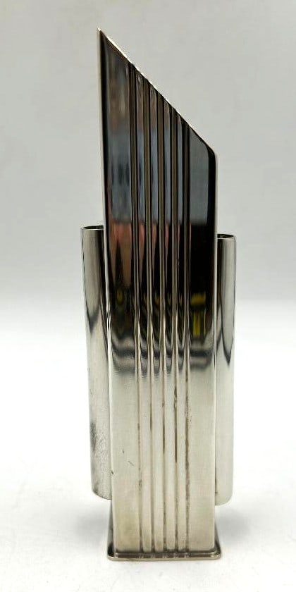 Maison Desny Art Deco Silverplated Pen/ Pencil Holder 6" x 1.5" x 1.5" France (1 of 4)