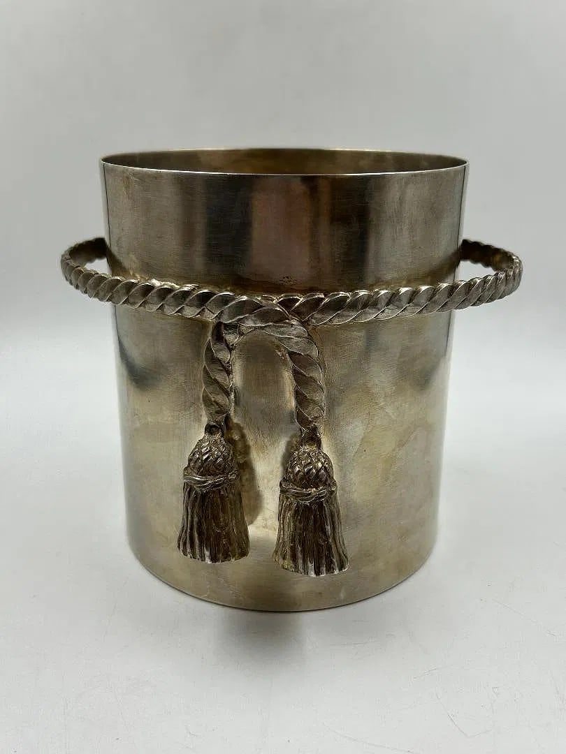 Hermes Paris - Art Deco Silverplate Ice Bucket H: 5.5" W: 5" (1 of 3)