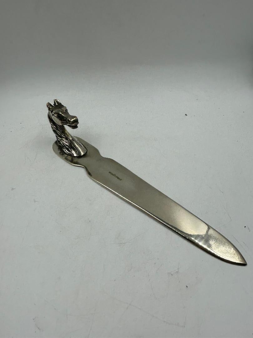 Hermes Paris Letter Opener w/ Horse Figure Long: 8.3" France: Shipping in - House Available