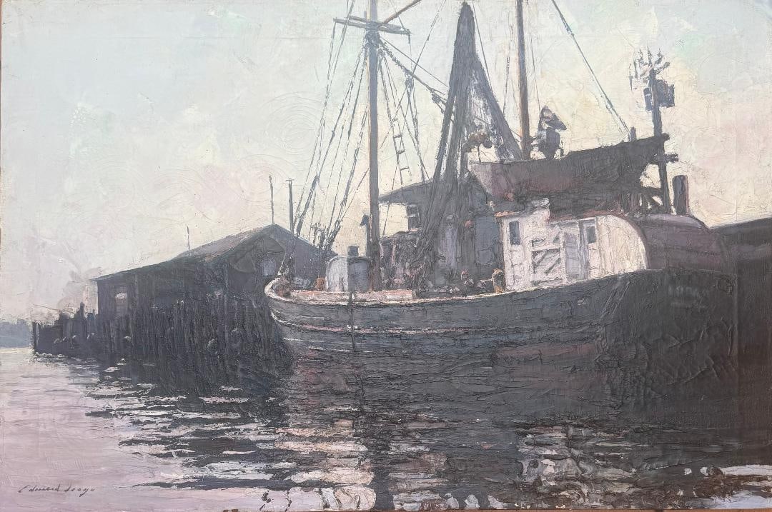 Edward Brian Saego (Attributed) Oil on Canvas Art: 20" x 30" (1 of 6)