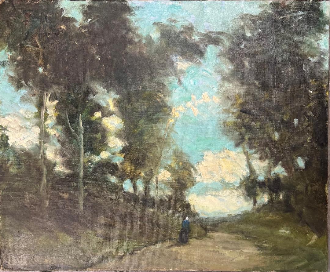 George Gardner Symons (Attributed) Oil on Canvas Art: 22" x 27": Shipping in - House available. No COA - George Gardner Symons (1861-1930) was an American impressionist painter.