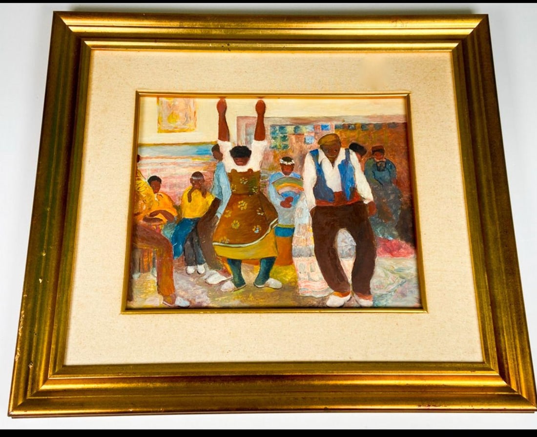 Pedro Figari (Attributed) Oil on Board "Candombe" - Unsigned (1 of 2)