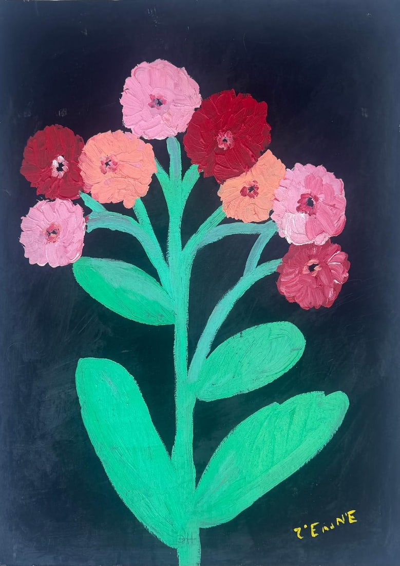 Clementine Reuben Hunter (Attributed) Oil on Board Art: 16" x 25": Shipping in - House available. No COA - Clementine Hunter was a self-taught Black folk artist from the Cane River region of Louisiana, who lived and worked on Melrose Plantation.Hunter was born into a