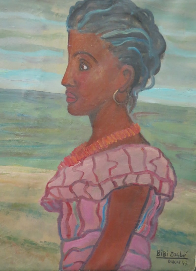 Bibi Zogbe Oil on Canvas Art: 18" x 22" Unframed (1 of 4)