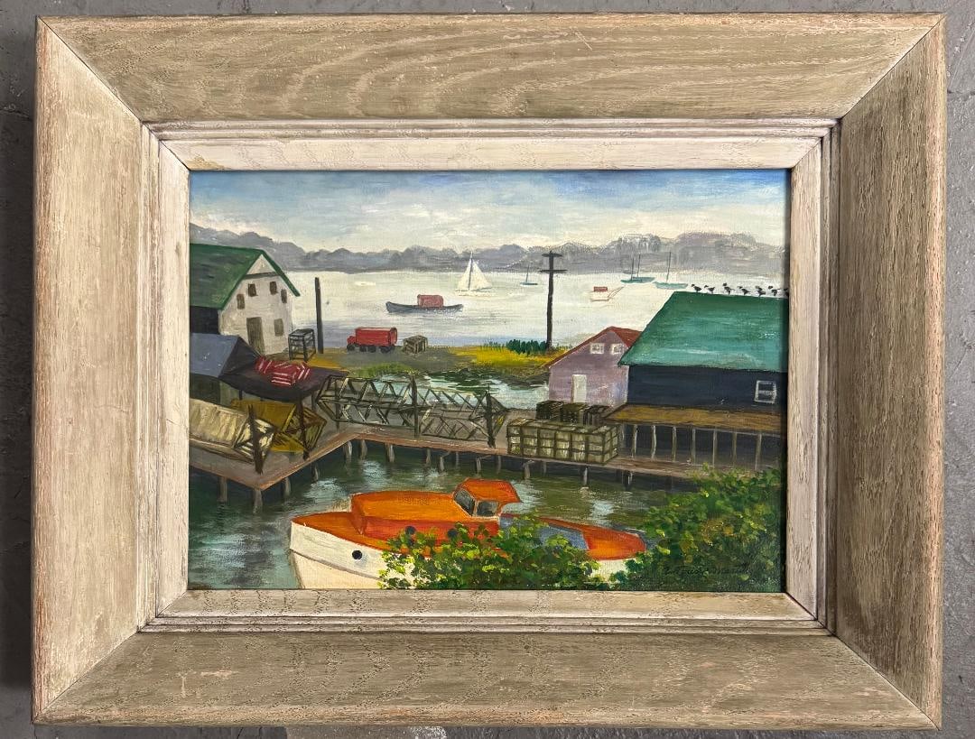 Antonio Martino (Attributed) Oil on Canvas Art: 10" x 14" Fr: 15"x 19" (1 of 3)