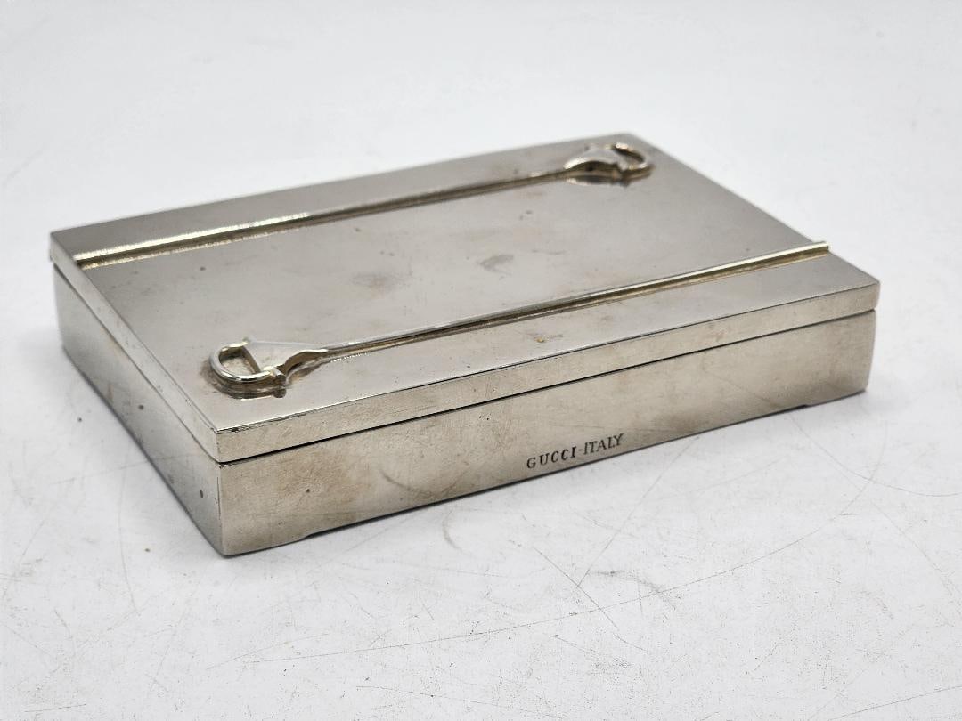 Gucci Art Deco Silverplated Box H: 6" Diam: 4" Italy (1 of 5)