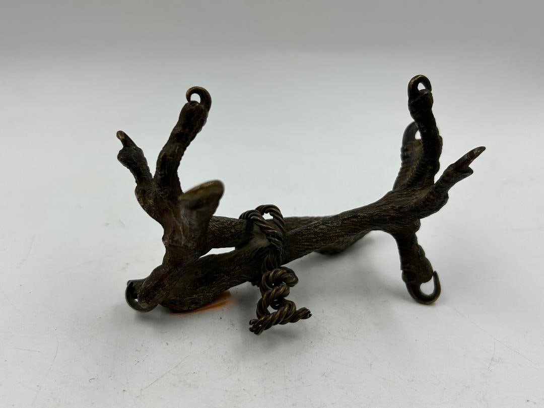 Vienna Bronze Pen or Pencil Stand H: 3" L: 3" D: 2.5" Austria (1 of 4)