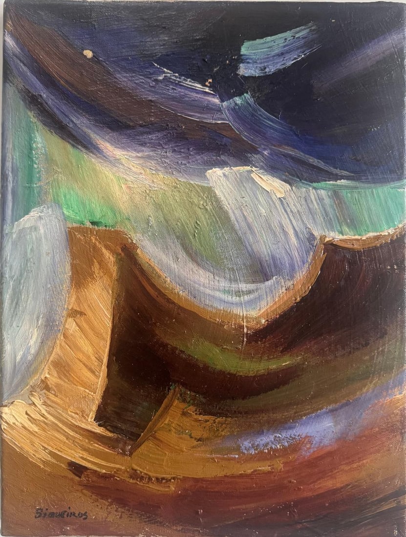 David Alfaro Siqueiros (Attributed) Acrylic on Canvas Art: 16" x 12" Unframed (1 of 7)