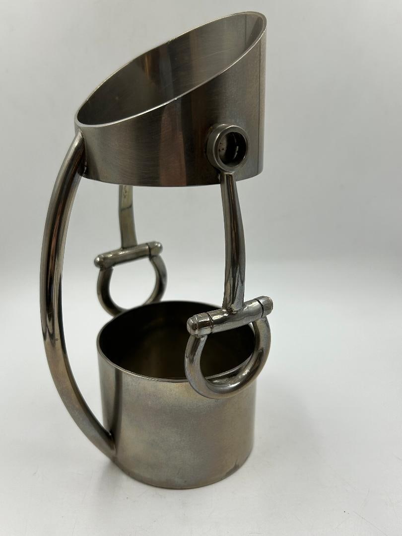 Gucci Art Deco Silverplated Wine Cooler H: 8.3" Diam: 3.2": Shipping in - House available