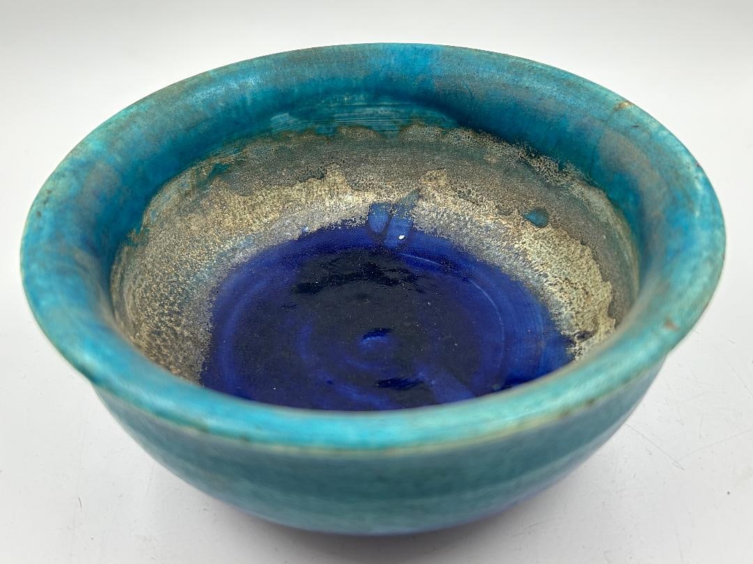 Jean Besnard Art Deco Ceramic Bowl H: 3" Diam: 6" France: Shipping in - House available. Jean Besnard Son of Albert Besnard, member of the Committee of the Society of Decorative Artists, he exhibited at the Salon des Tuileries from 1925 and at the Salon d'Au