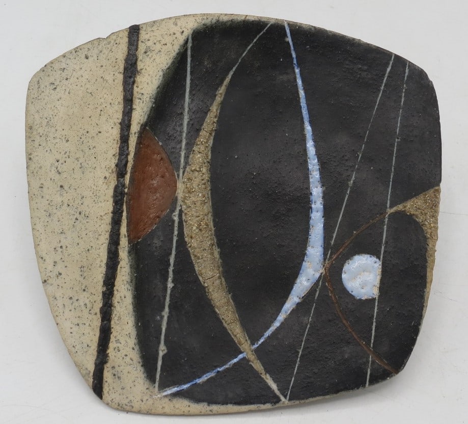 Pierre Szekely (Attributed) Signed - Art Deco Ceramic Plate 9" x 8" (1 of 5)