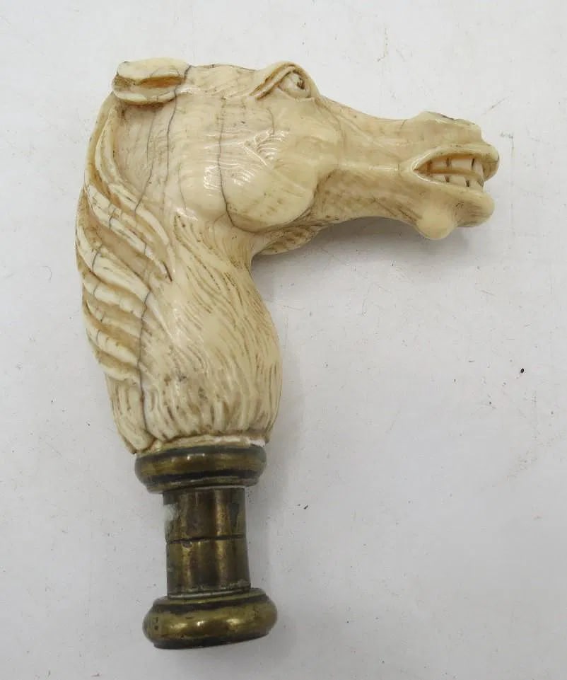 Antique Hand Carved Seal (Horse) 3" x 2.5" European (1 of 5)
