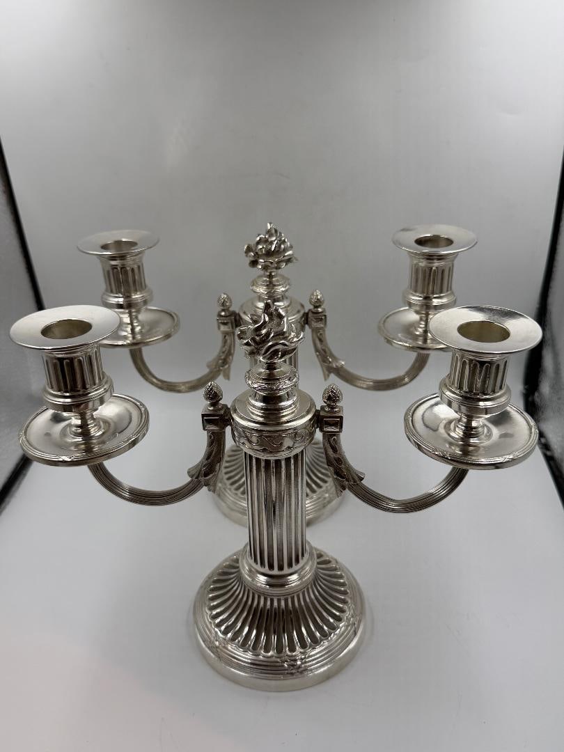 Christofle Pair of Candelabras H: 8.2" W: 11.8" France (1 of 3)